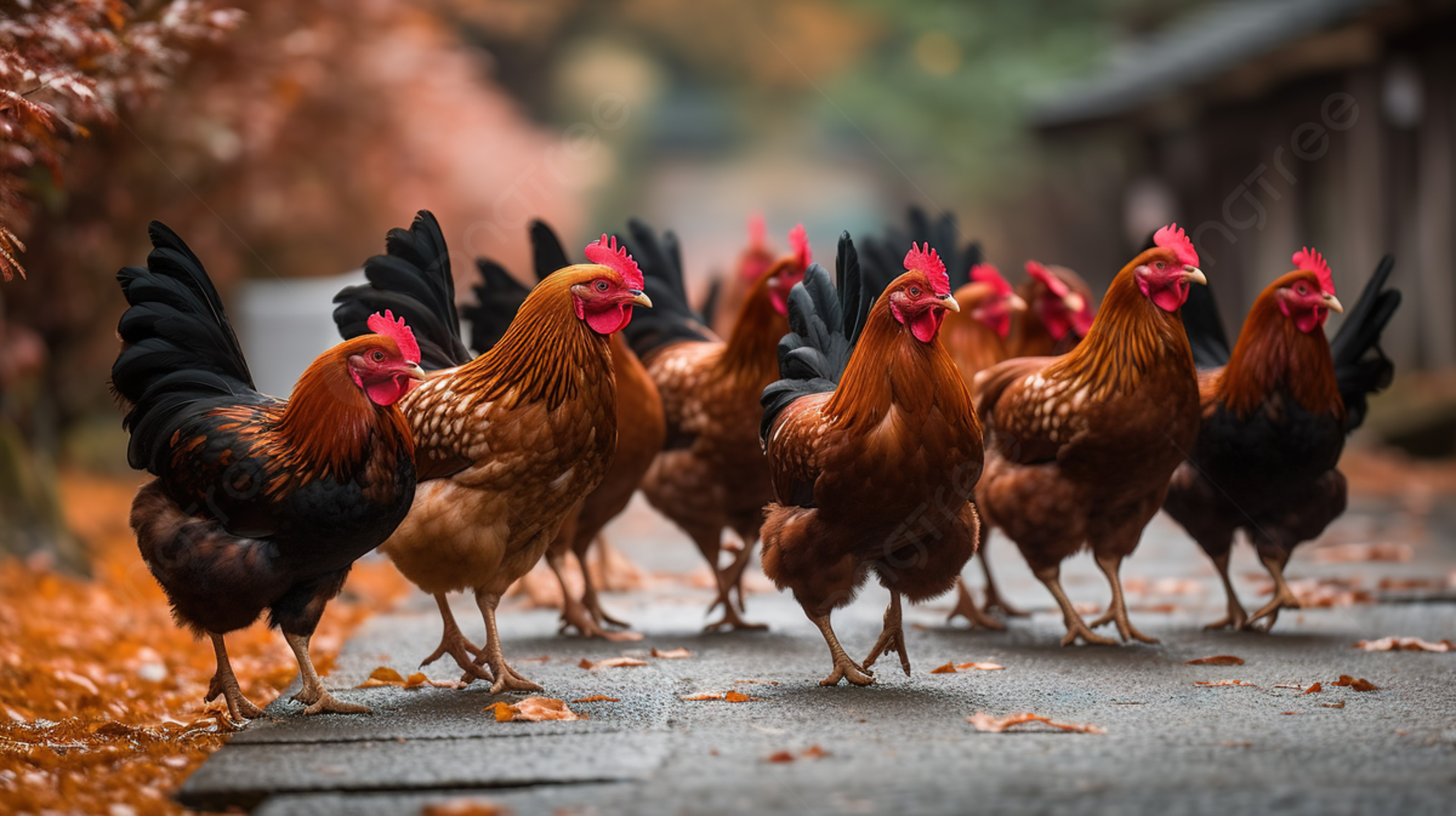 chickens-walking-in-the-fall-picture-image_2661901